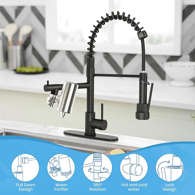 AIMADI Black Kitchen Faucet - Image 3