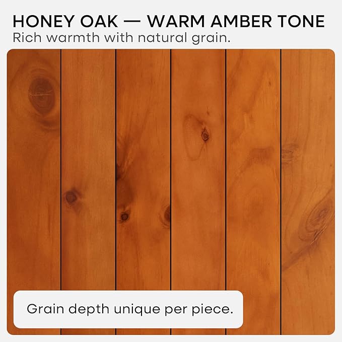 Homeforia Oak Floating Shelves 36 inches Long, High End Solid Real Wood 36 inch Floating Shelf for Room Wall, Honey Oak Wooden 36inch Kitchen Shelves, Heavy Duty Bracket, 36 X 6.5 X 1.75 in, Set of 2