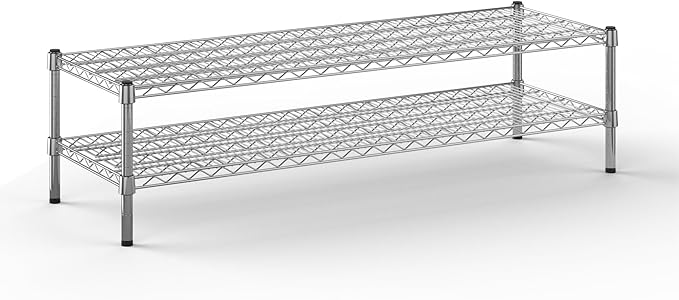 18" Deep x 54" Wide x 14" Height Wire Shelving Kit | 2-Tier | NSF Commercial Storage Rack Unit