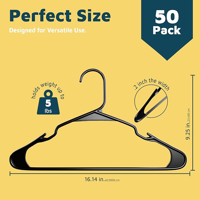 Lifemaster Plastic Clothes Hanger Set - Image 2