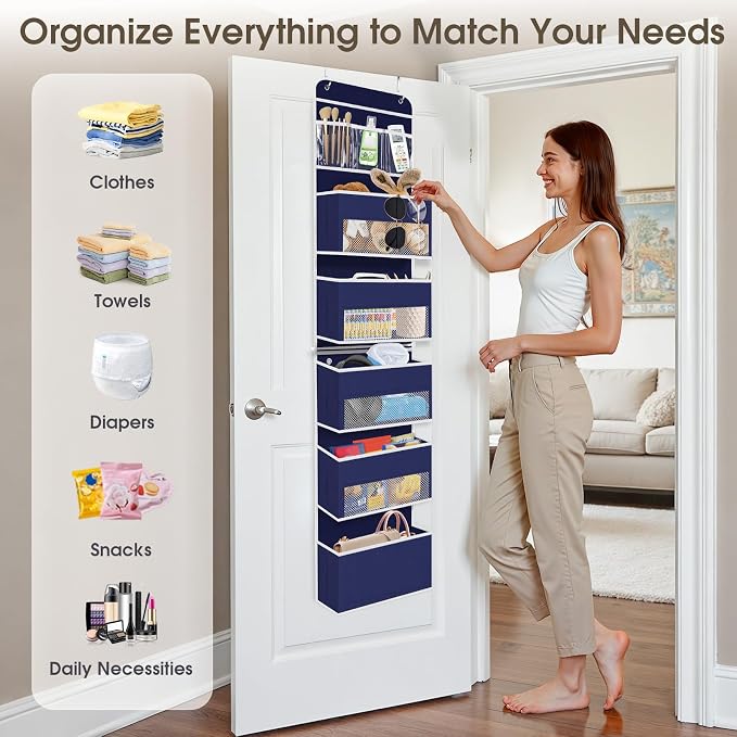 1Pack Over The Door Organizer Large Capacity Hanging Storage Room Organizer - Image 6