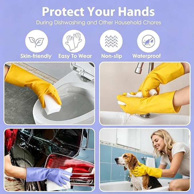 Rubber Kitchen Dishwashing Gloves - Image 6