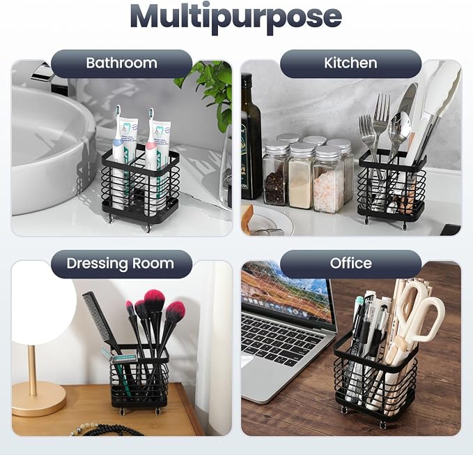 Luxspire Toothbrush Holders for Bathroom, Stainless Steel, 2 Slots, Toothbrush - Image 8