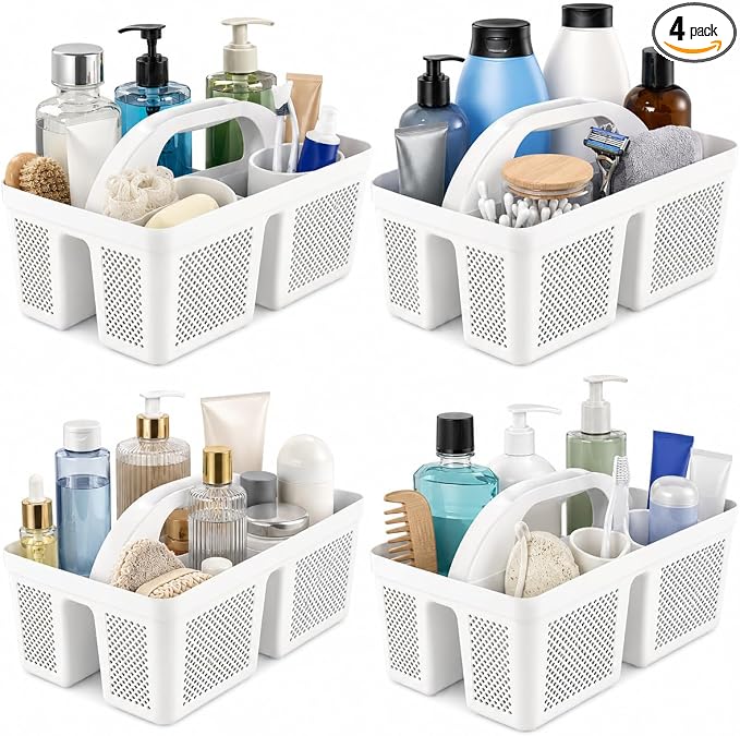 4 Pack Portable Shower Caddy Basket by Unknown