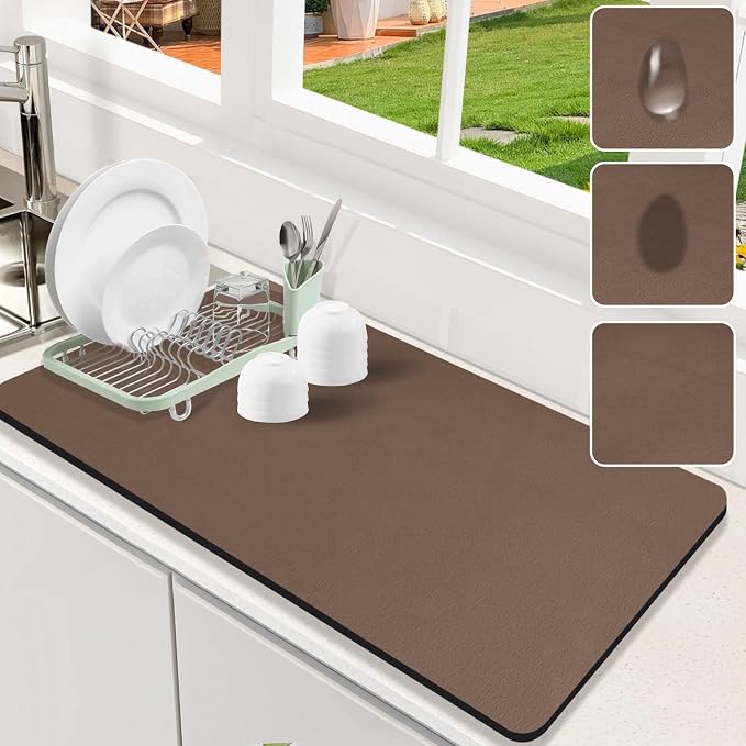 Dish Drying Mat for Kitchen Counter, Pad by Etomiel