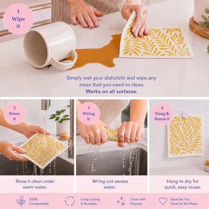 Harps&Seb Swedish Dishcloths for Kitchen Dishcloths - Image 3