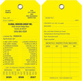 Tags 4 Less Custom Fire Extinguisher Tags – Preventative Maintenance Labels for Monthly Inspections, Alternative to Safety Sticker for Easy Record-Keeping – Pack of 100 (Yellow, Vinyl Plastic)