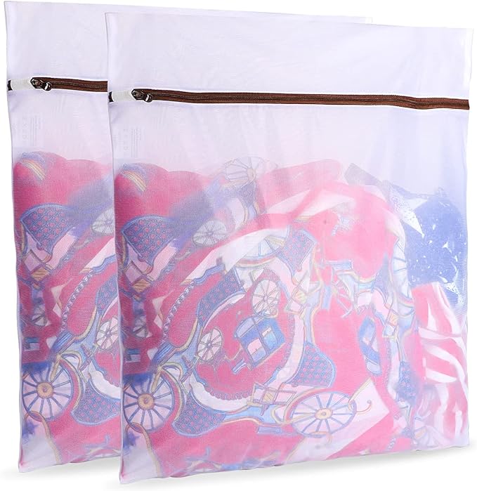 GOGOODA 2 Pack Extra Large Mesh Laundry Bags 24 x 31 in Fine Mesh Wash Bags by GOGOODA