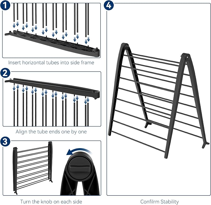 Whitmor Spacemaker Folding Drying Rack, Indoor Clothes Organizer - Image 7