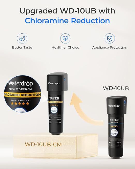 Waterdrop 10UB-CM Under Sink Water Filter System, 99% Chloramine Reduce | Ideal - Image 4