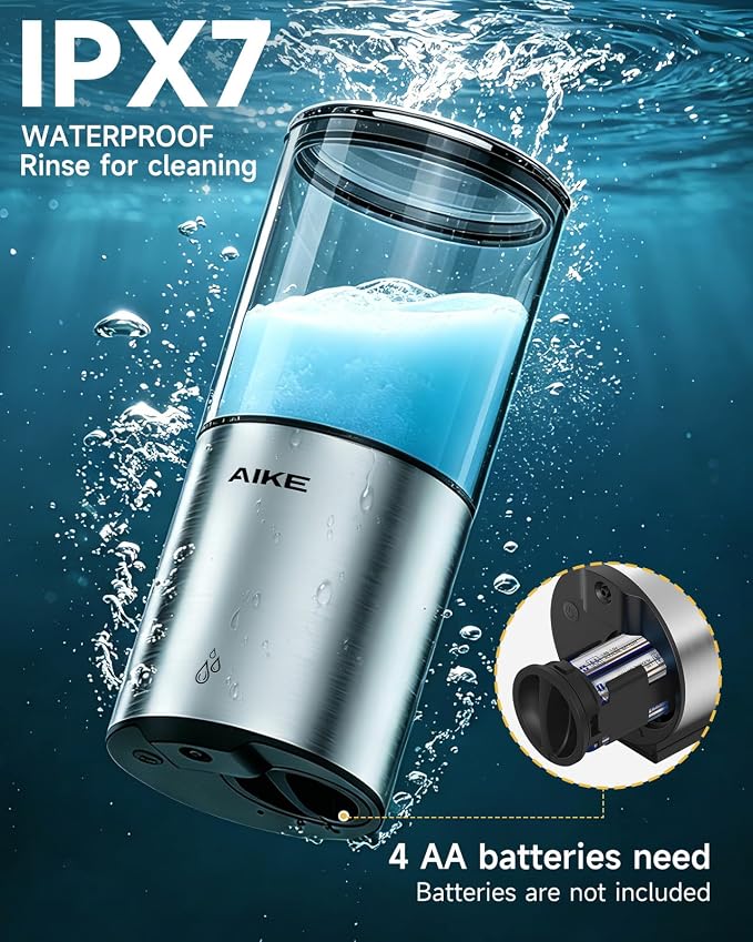 AIKE Automatic Soap Dispenser IPX7 Waterproof 13.5oz Stainless Finish | - Image 2
