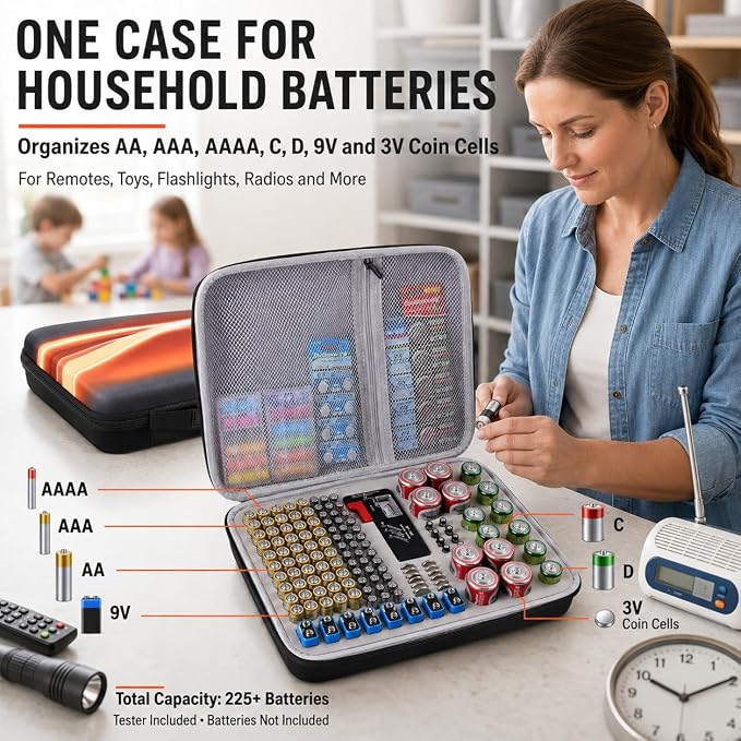ALKOO 225+ Battery Organizer Storage Case - Image 4