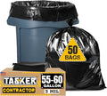 Tasker Contractor Garbage Bags 55 Gallon, 3 Mil Black Contractor Garbage Bag by Tasker