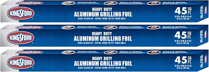 Kingsford Heavy Duty Standard Aluminum Foil Roll, 45 Sq Ft, tears cleanly from by Kingsford