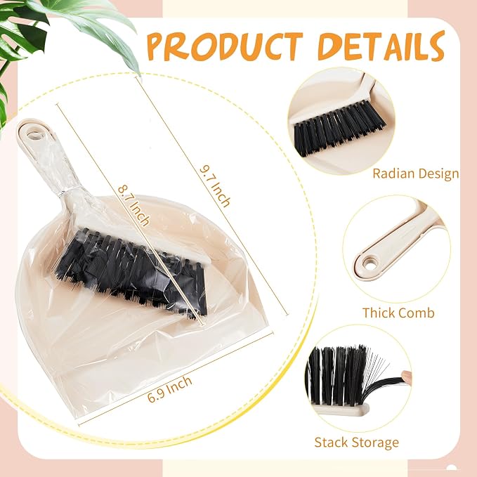 Sliner 18 Pack Mini Dustpan Brush Set Small Broom Set Bulk - Image 3