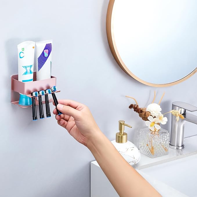 Toothbrush Head Holders, Electric Tooth Brush Head Holder, Adhesive Toothpaste - Image 6