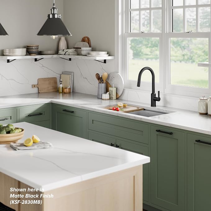 KRAUS Brushed Brass Touchless Pull Down Kitchen Faucet KSF-2830BB | - Image 17