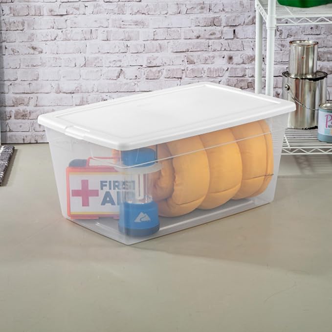 Sterilite Storage Box, Stackable Clear Plastic Bins, 90 Quart - Image 7