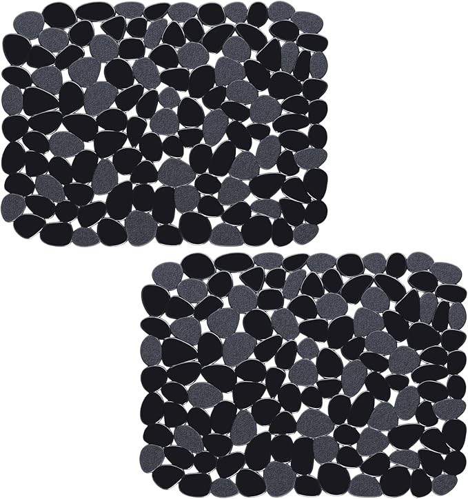 Bligli Pebble Sink Mat for Stainless Steel/Ceramic Sinks, 2 Pack PVC Sink by BliGli