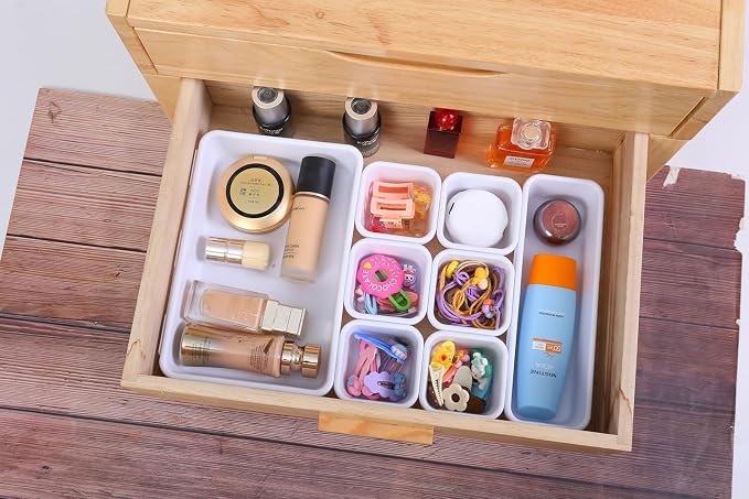 Kutesna 15PCS Interlocking Drawer Organizer, Plastic Desk Organizer Set | - Image 3