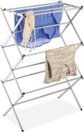 Expandable Drying Rack with 11 Bars & Top Shelf, Heavy Duty Steel Accordion by Unknown