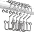 Titanker Shower Curtain Hooks Rings, Rust-Resistant Metal Double Glide Shower by Titanker
