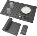 Foldable Stone Dish Drying Mat, 2 Pack Super Absorbent Diatomaceous Earth Bath by Unknown