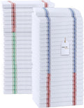 Dish Towels 45 Pack Multi-Stripe 100% Cotton Kitchen Towel 15x25 Inch Tea Towels by Avalon+Kitchen