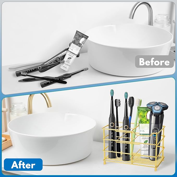 Electric Toothbrush Holders for Bathrooms 304 Stainless Steel Quick Drying | - Image 5