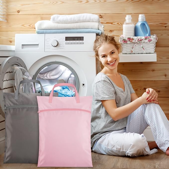 Oudain 2 Pcs Travel Laundry Bags Waterproof Dirty Clothes Bag - Image 6