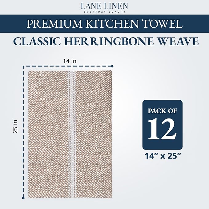 LANE LINEN 100% Cotton Dish Towels - Image 2