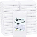 24 Pcs White 16x27 Inch Cotton Blend Economy Hand Towels Salon/Gym/Hotel Super by GOLDTEXTILES