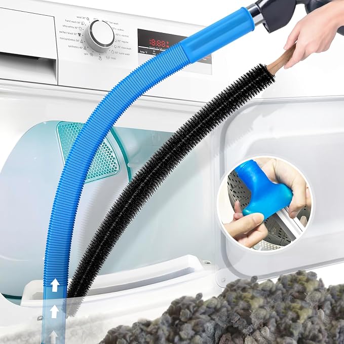 PetOde 2Pcs Dryer Vent Cleaner Kit Universal Vacuum Hose Attachment & Brush | by PetOde