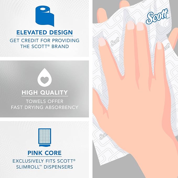 Scott Professional Slimroll Hard Roll Towels, 6 Rolls x 580' - Image 9