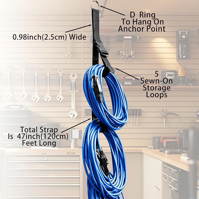 2 Pcs Extension Cord Organizer, Extension Cord Hanger - Image 6