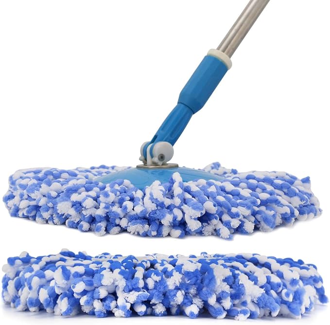3 Pack 360° Spin Magic Mop Replacement Head, Round Shape Standard Size - Image 2