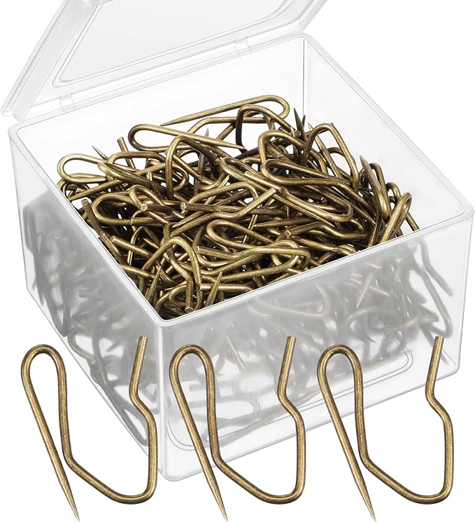 Outus 58 Pack Metal Curtain Hooks Pin On Drapery Hooks 1.2 x 1 Inch by Outus