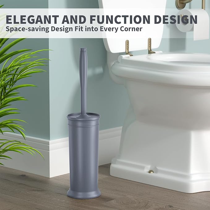 Toilet Brush and Holder 2 Pack, Toilet Bowl Brush - Image 5
