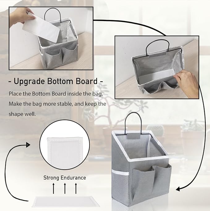 Kanrichu 2pcs Wall Hanging Storage Bag, Wall Hanging Baskets - Image 3