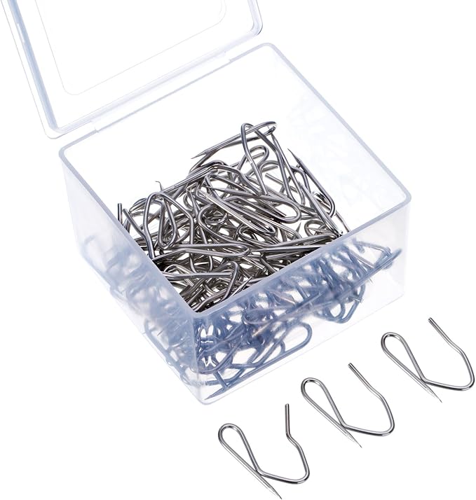 Outus 58 Pack Metal Curtain Hooks Pin On Drapery Hooks 1.2 x 1 Inch by Outus