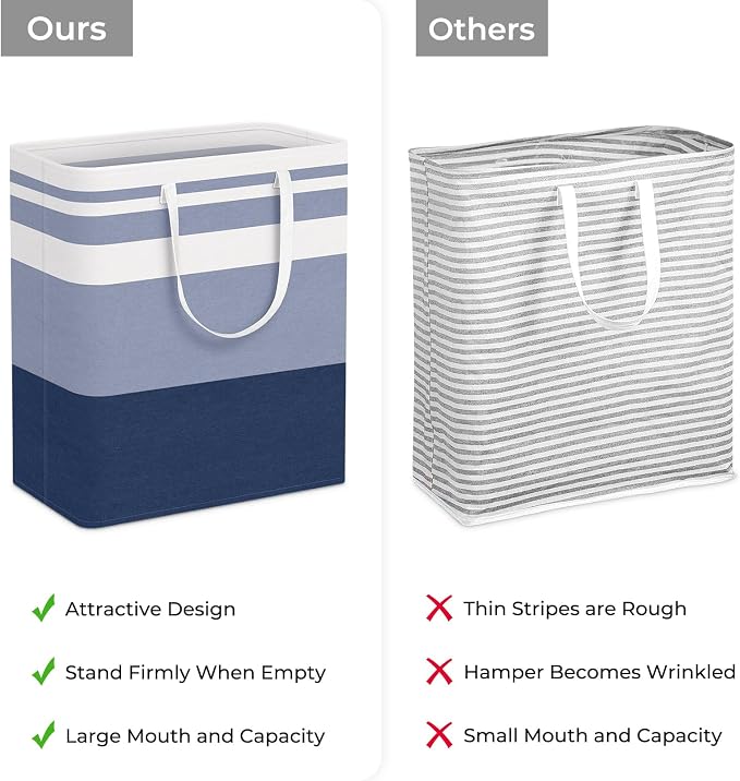 HomeHacks 2 Pack Large Laundry Baskets, Laundry Hampers Bags | Waterproof - Image 3
