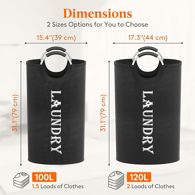 Lifewit 2 Pack 100L Laundry Basket - Image 2
