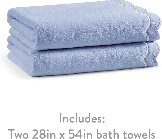 Peri Home 2 Piece Cotton Bath Towel Set, Embroidered - Image 3
