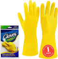 SteadMax 1 Pair Cleaning Gloves, Reusable Natural Rubber Dish Gloves, Latex by Steadmax
