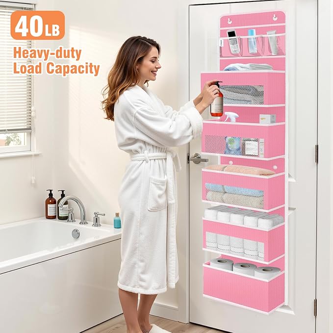 Over The Door Organizer Storage Large Capacity Hanging Bedroom Storage | 6 - Image 5