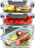 M MCIRCO 5 Pack 36 oz Glass Food Storage Containers by MMCIRCO