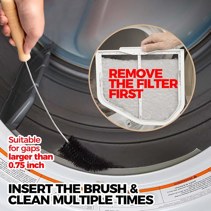 Holikme Dryer Vent Cleaner Kit, Flexible Nylon Bristles - Image 2