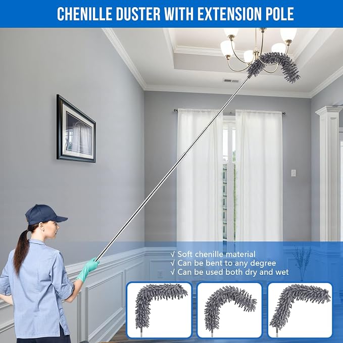 UIMO Microfiber Feather Duster 5-in-1 Kit - Image 5