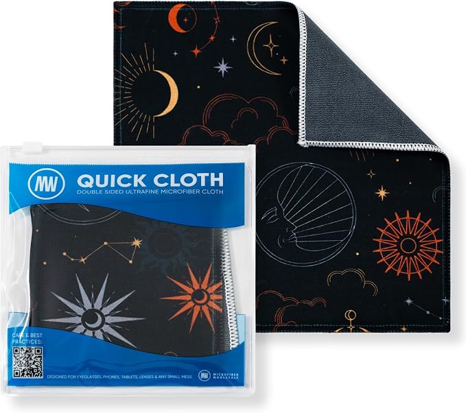 Microfiber Wholesale Quick Cloth Glasses Cleaning Cloths 8x8 Astrology | 1-Pack by MicrofiberWholesale