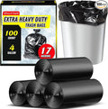 Wowflash 100 Count 17 Micron Extra Heavy Duty 4 Gallon Trash Bags | Sturdy & by Wowflash